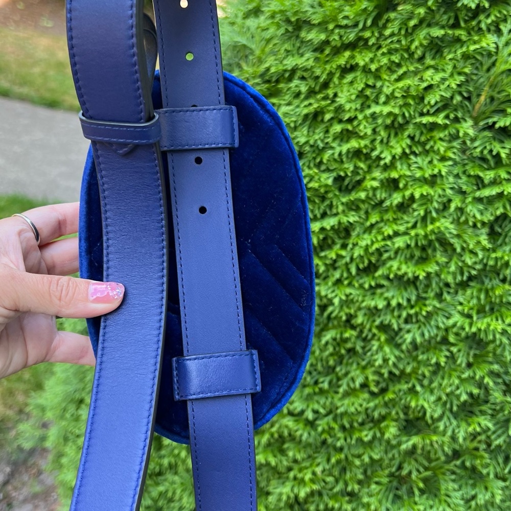 Authentic Gucci Marmont Blue Velvet belt bag - Picture 16 of 16